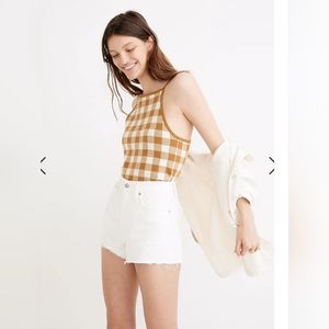 MADEWELL Gingham Apron Sweater Tank